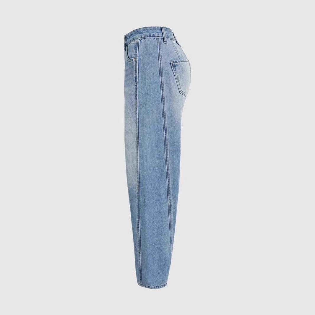 Loose women's jeans with a vintage look and frayed hem Chic & Stil