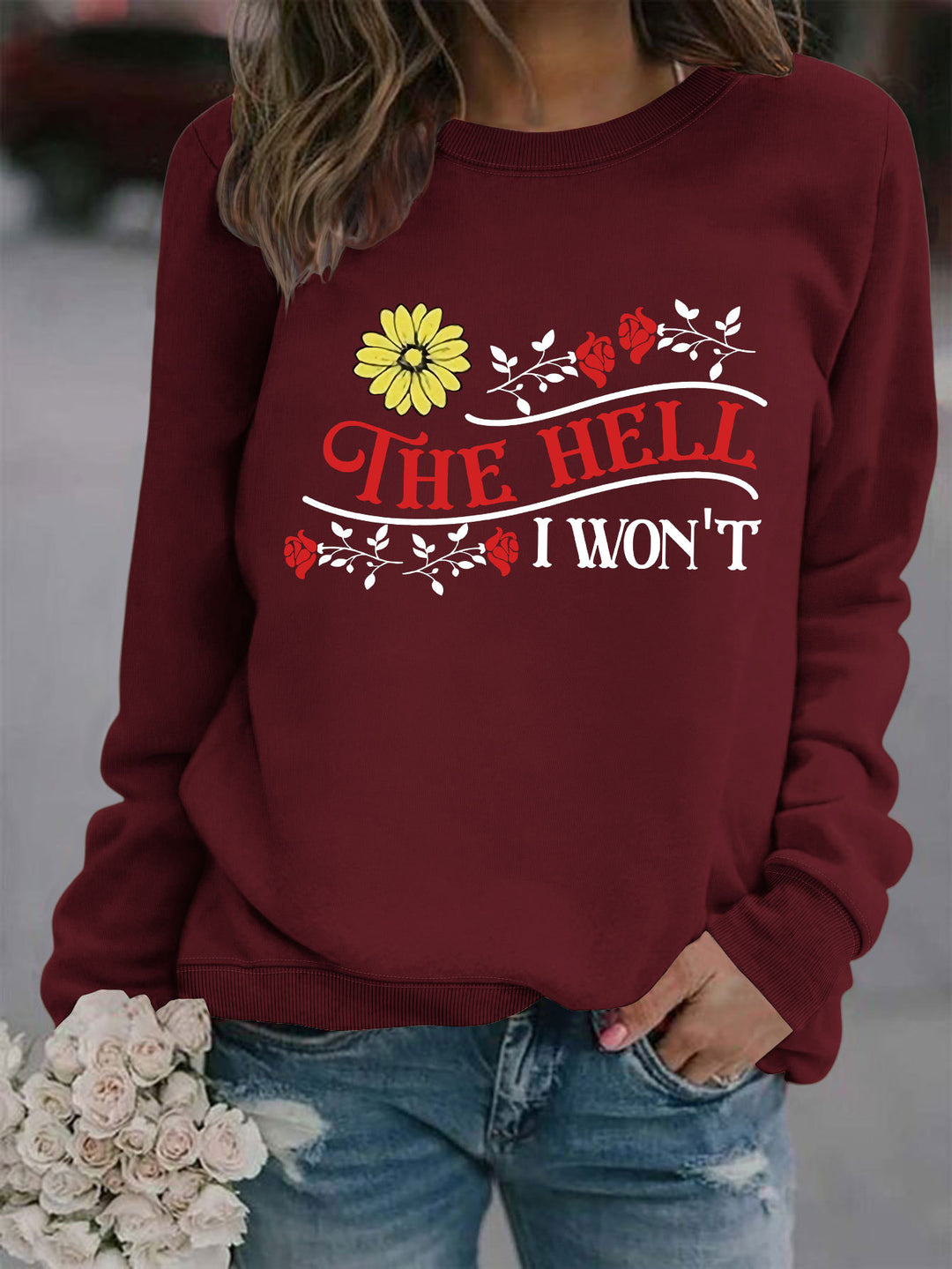 Sweatshirt pour femmes avec motif ludique et coupe confortable Chic & Stil