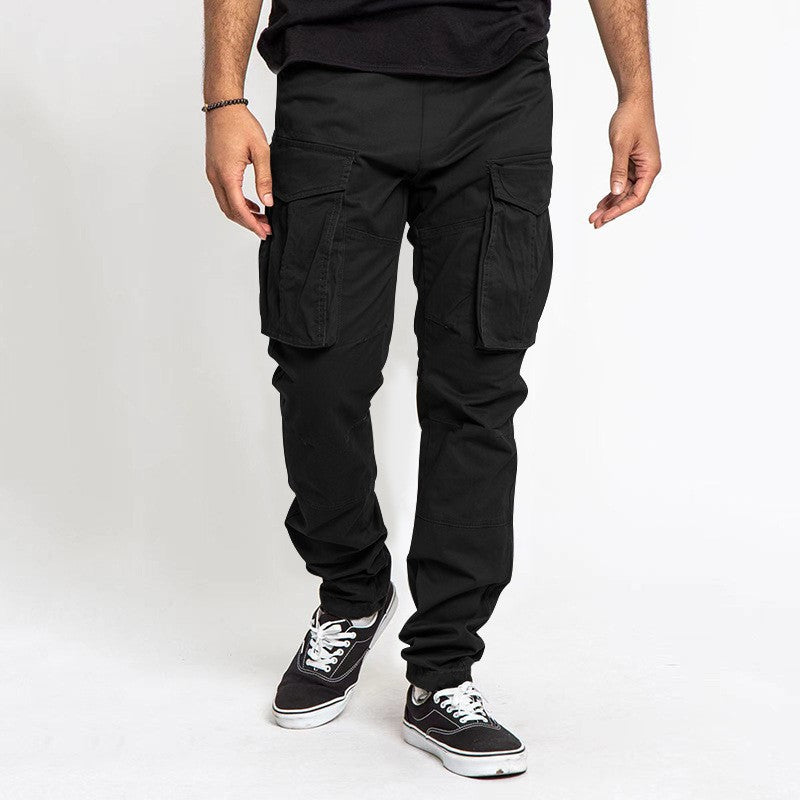 Men's cargo pants with multifunctional pockets and elastic waistband Chic and style