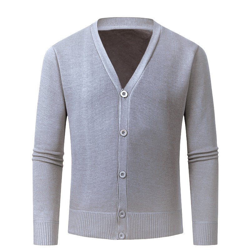 Men's knit sweater with V-neck and buttonless design Lune London