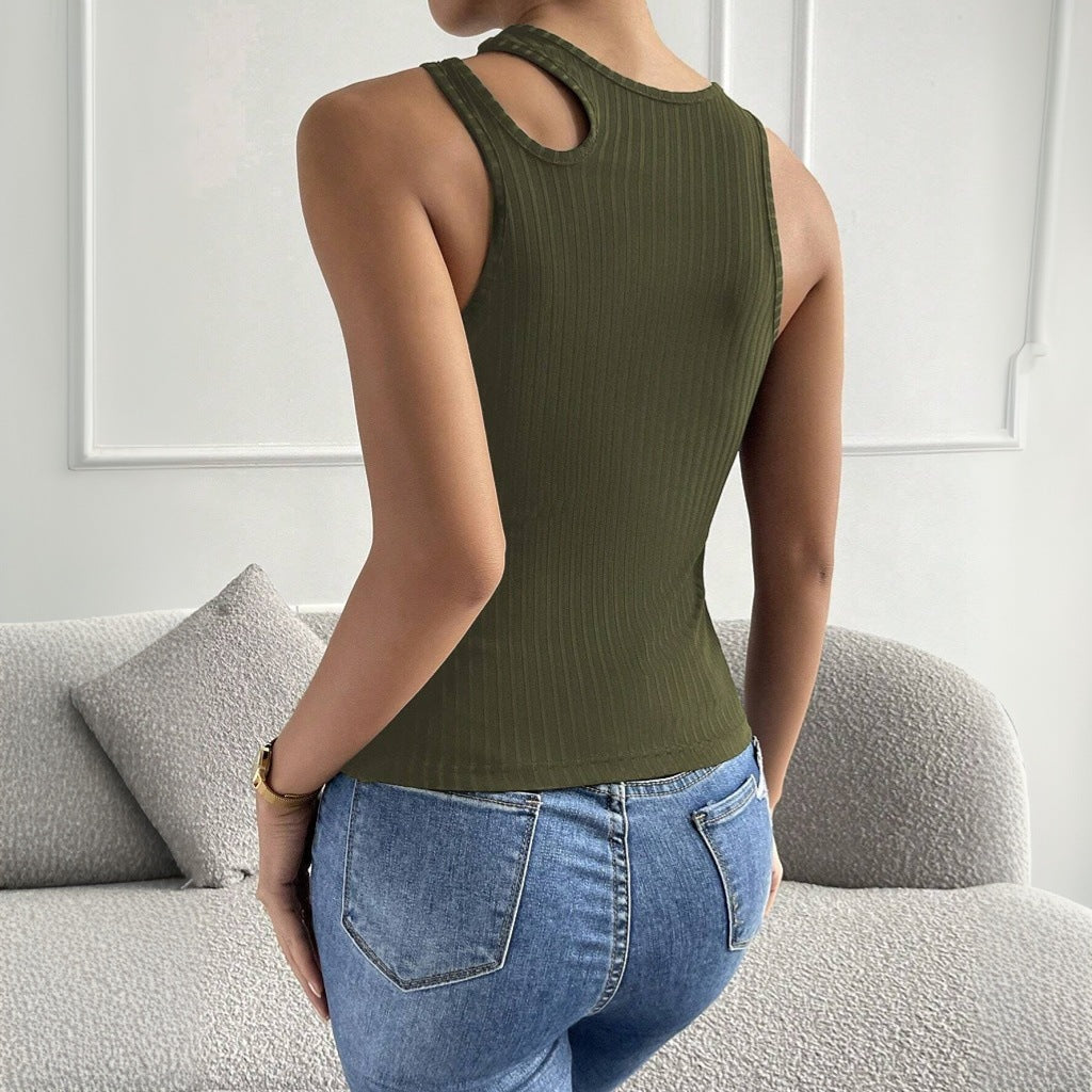 Body ajusté femme avec coupe asymétrique et élégant col en V Chic & Stil