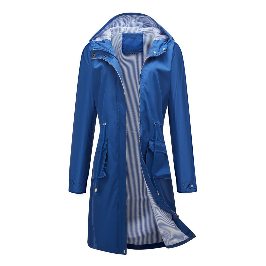 Women's windbreaker leisure jacket with practical drawstrings and inner lining Lune London