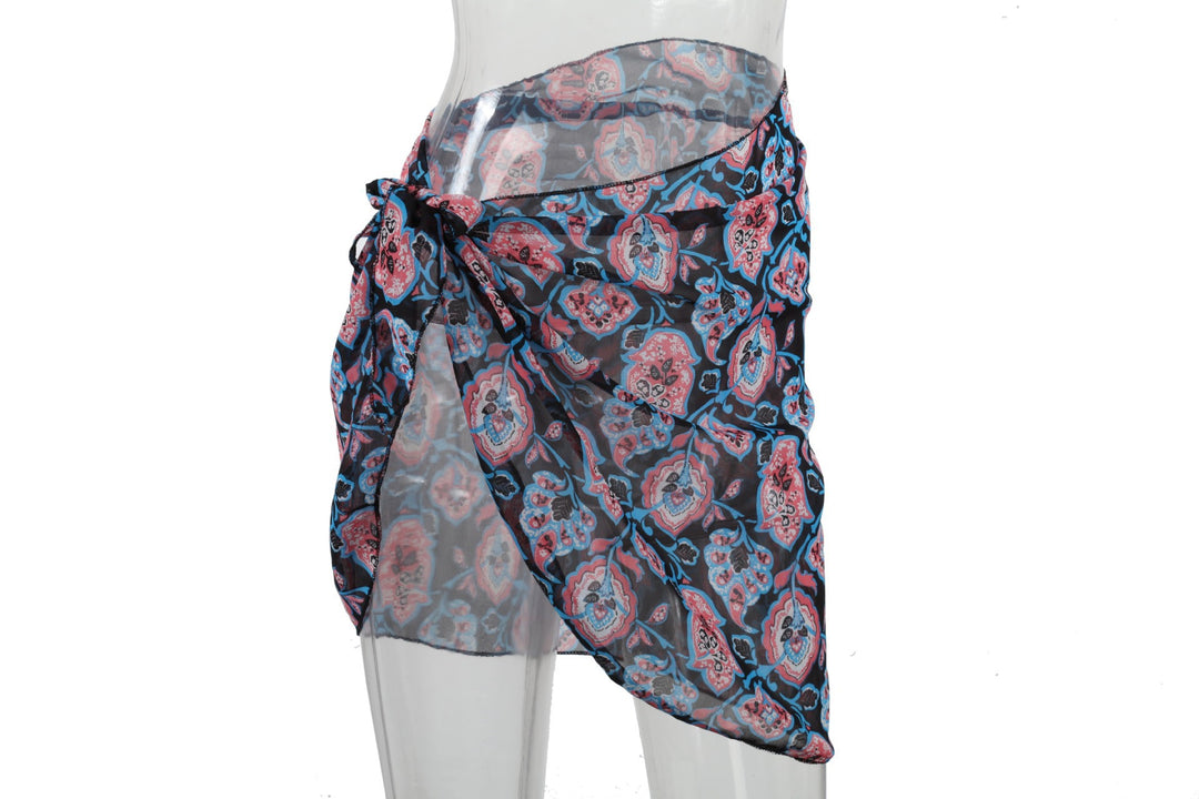 Wrap skirt for women with tie detail and flowing fabric Lune London
