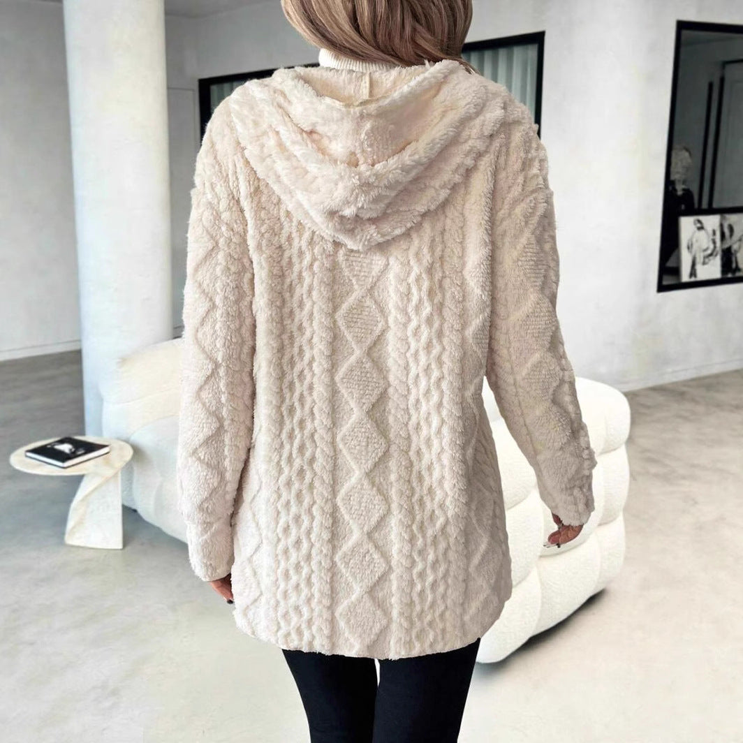 Ladies Fleece Jacket with luxurious velvety feel Lune London