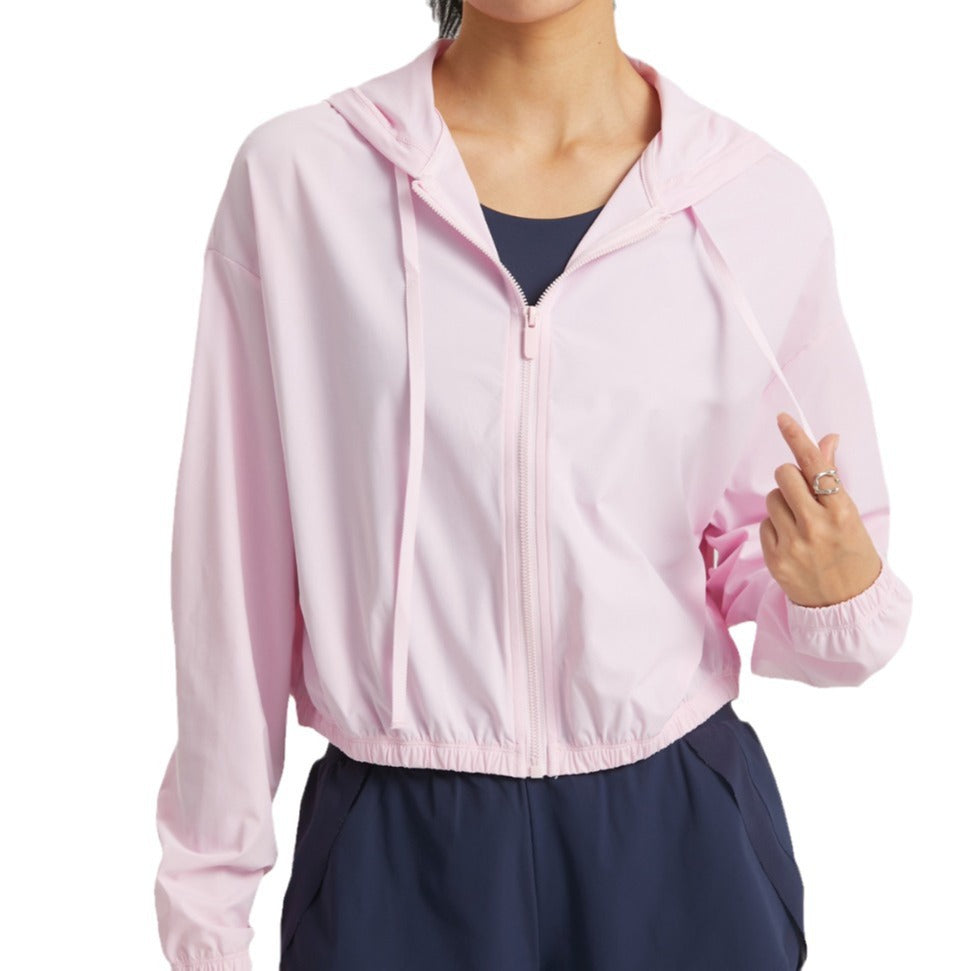 Sports hoodie for women with a generous cut and combination of breathable materials Lune London