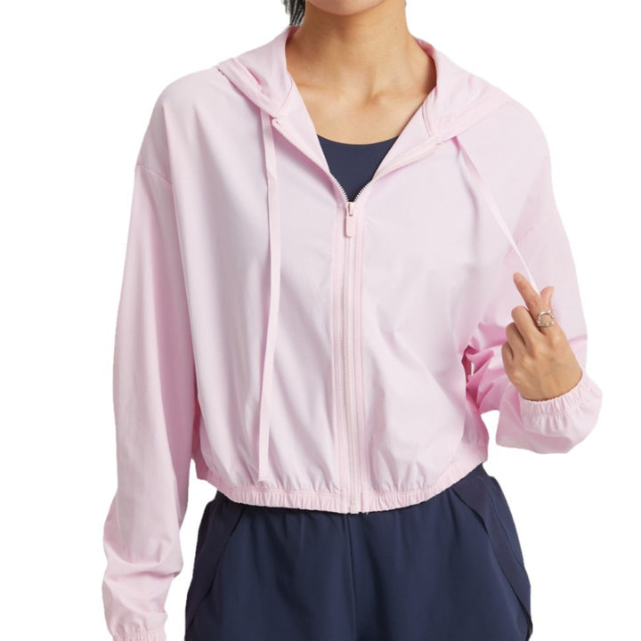 Sports hoodie for women with a generous cut and combination of breathable materials Lune London