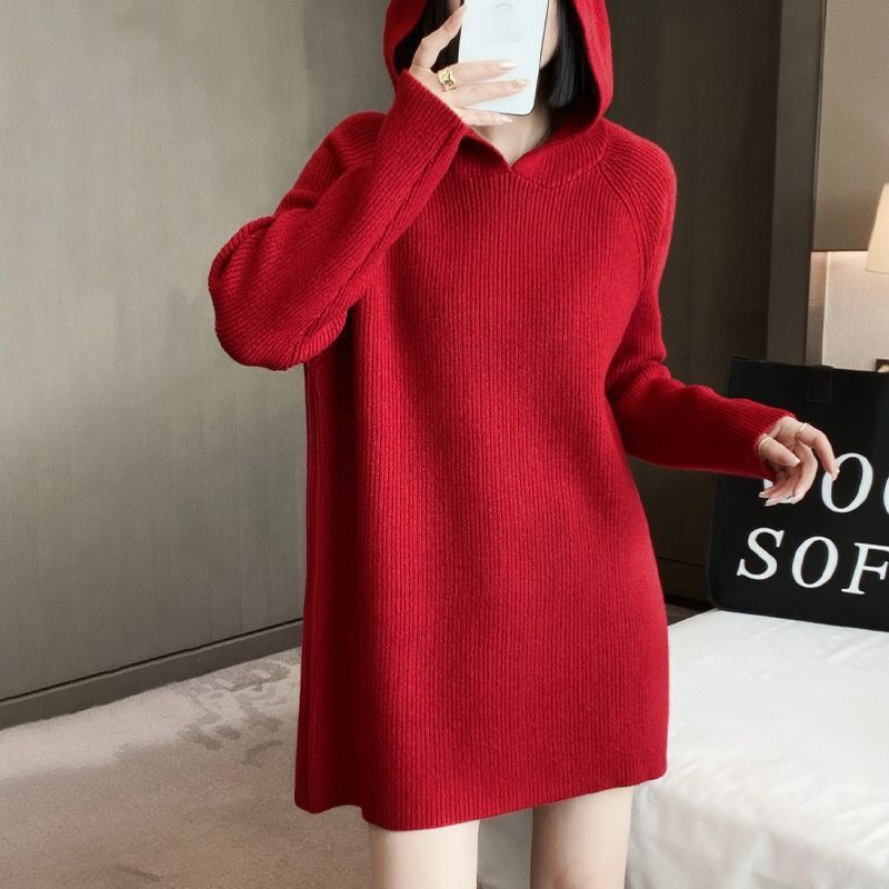 Robe hoodie pour femme en tricot doux Chic & Stil