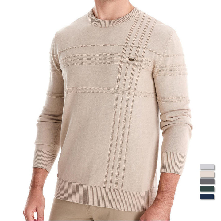 Men's Knitted Sweater with Modern Structural Design and Comfort Fit Lune London