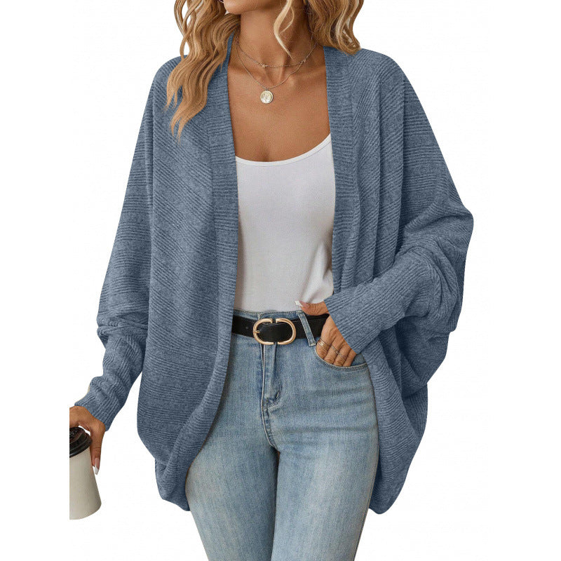 Women's Casual Cardigan with Oversized Cut and Casual Sleeves Lune London