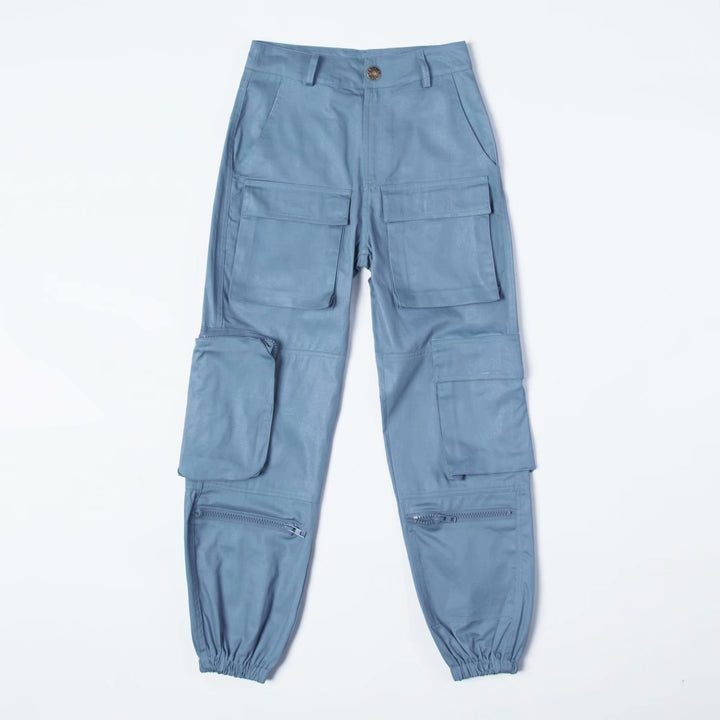 Lune London elastic waist cargo pants for women with trendy pockets