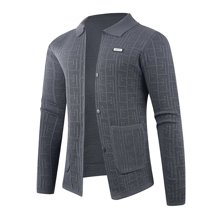 Trendy knitted jacket for men with unique pattern Lune London