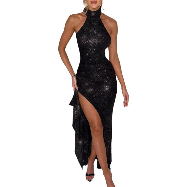 Ladies Chic Evening Dress in a Figure-Hugging Cut with High Slit and Glamorous Details Lune London