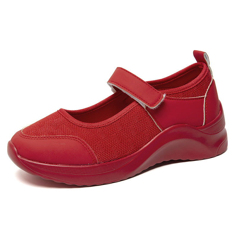 Women’s comfortable Mary Jane ankle boots with Velcro closure and breathable upper Lune London