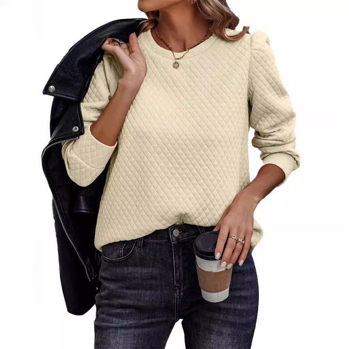 Lune London | Women's Structured Sweater with Puff Sleeve Details