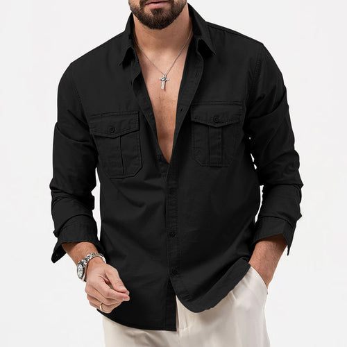 Shirt for men with practical chest pockets and modern fit Lune London