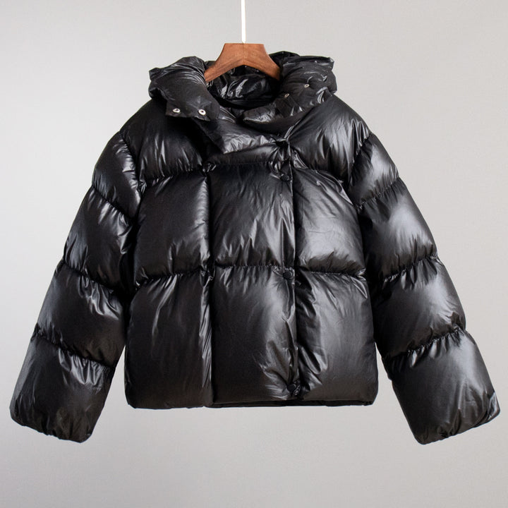 Ladies Short Hooded Down Jacket Trendy Lune London