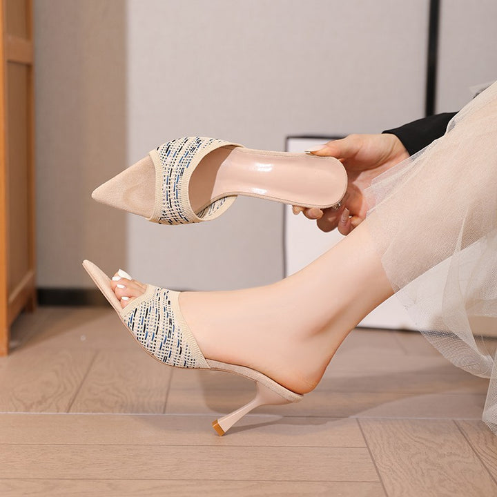 Lune London trendy knit design elegant ladies mules