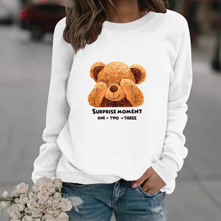 Women Sweatshirt with unique bear motif and entertaining saying Chic & Stil