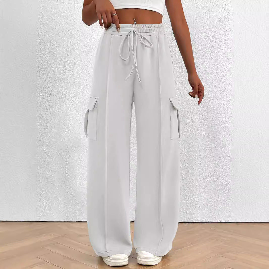 Cargo pants for women with a relaxed fit, elastic waist, and practical pockets Lune London