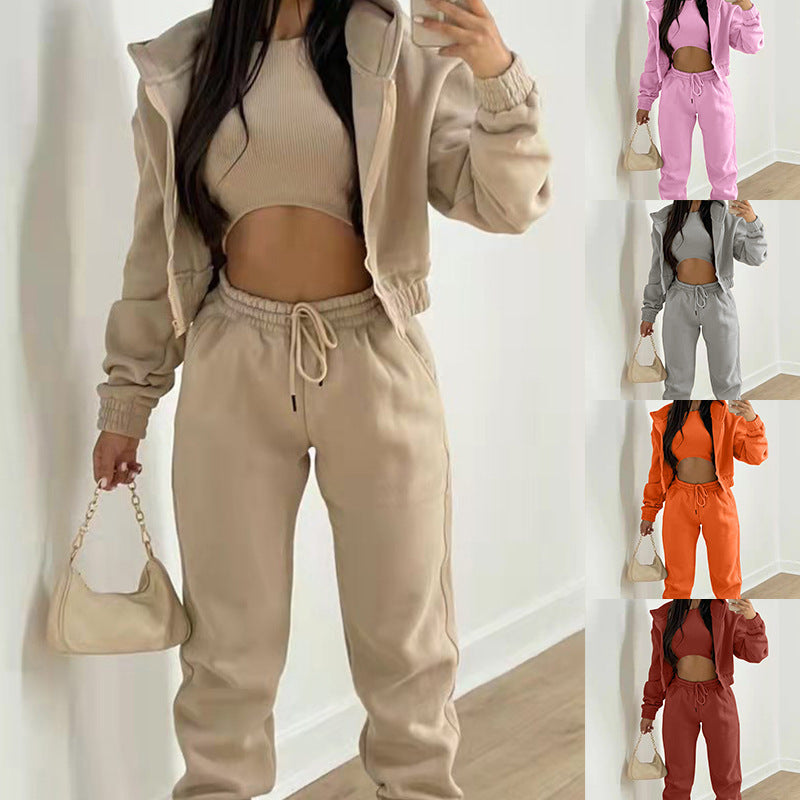 Women's Stylish Tracksuit with Casual Hoodie and Elastic Waistband Elements Lune London