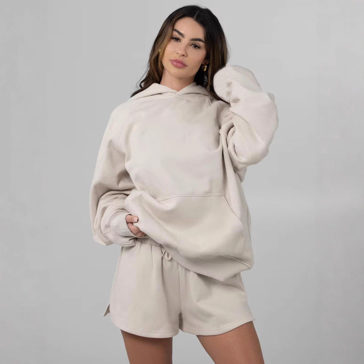Ladies comfortable hoodie and shorts set Lune London