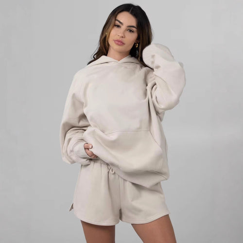 Ladies comfortable hoodie and shorts set Lune London