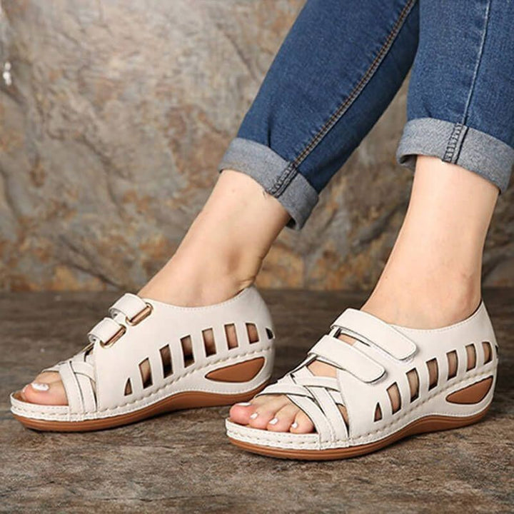 Comfortable wedge sandals for women with adjustable straps and an ergonomic sole Lune London