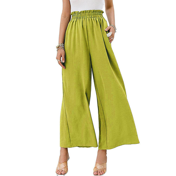 Wide-leg pants with elastic waistband for women Chic und Stil