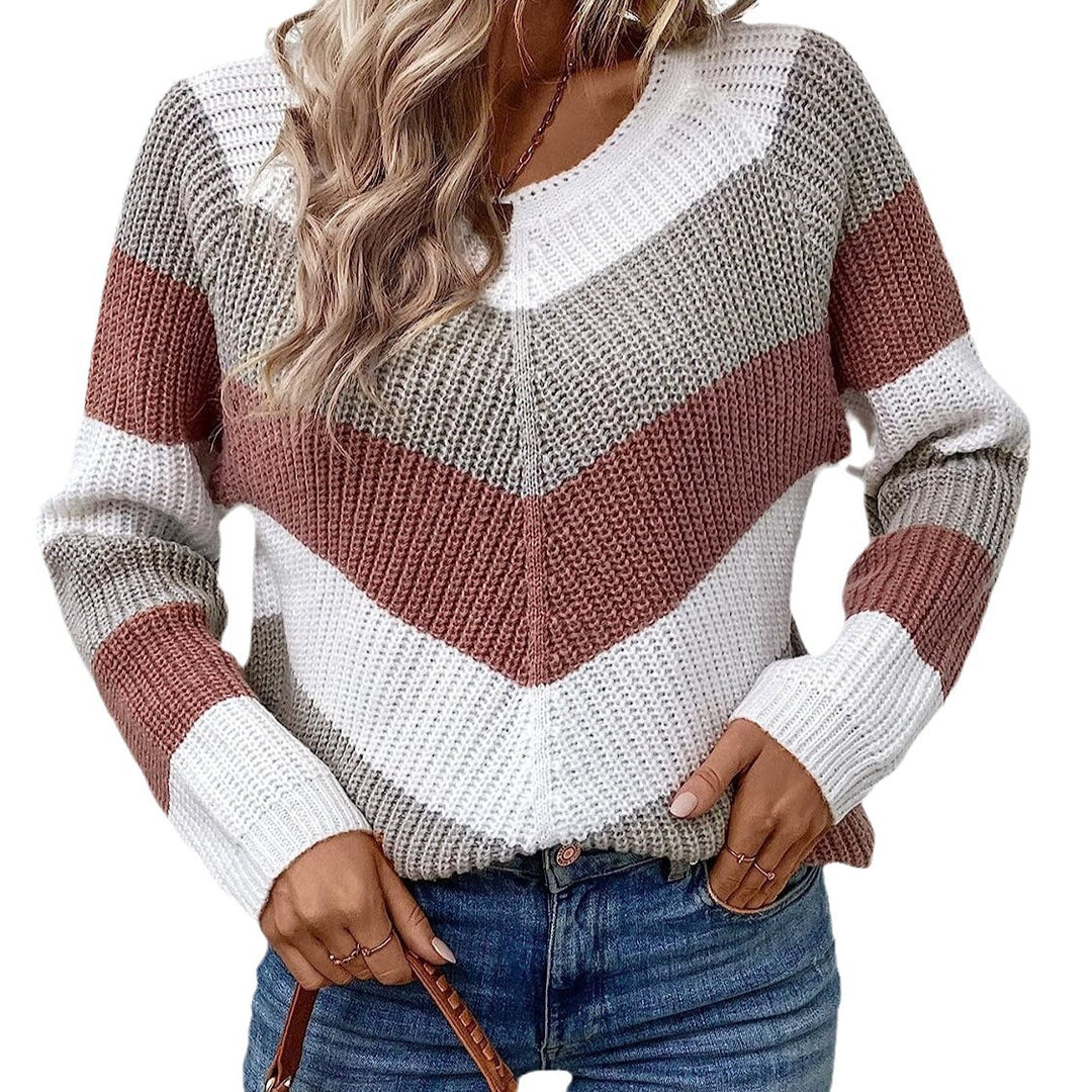 Pull en maille pour femmes au style chevron moderne Chic & Stil