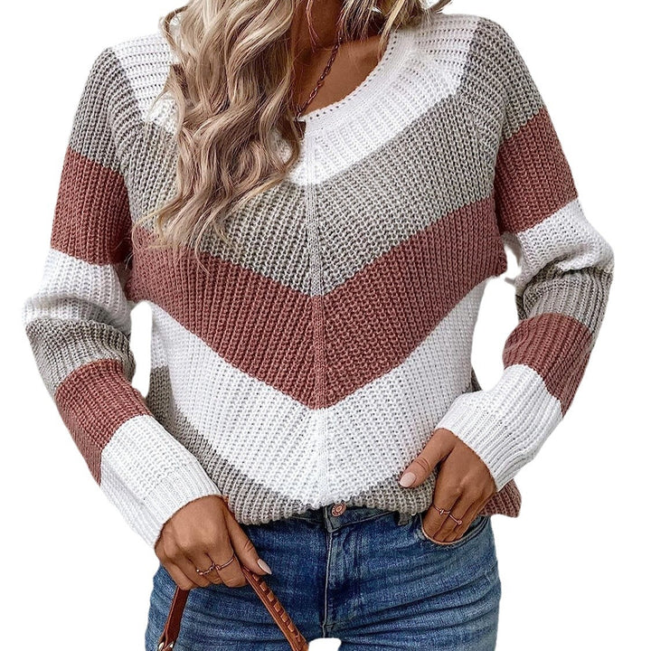Pull en maille pour femmes au style chevron moderne Chic & Stil