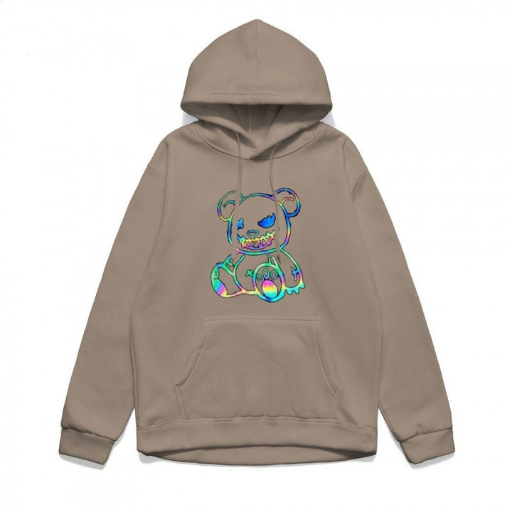 Ladies hoodie sweatshirt with cool bear motif and comfortable fit Chic & Stil