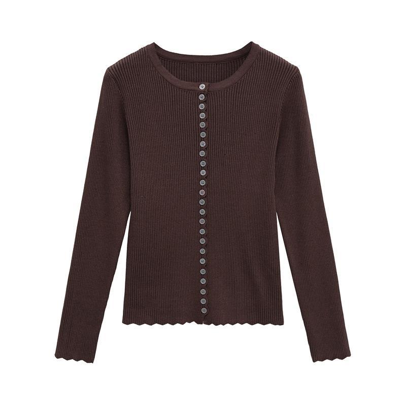 Fine knit jacket for women with elegant button details Lune London