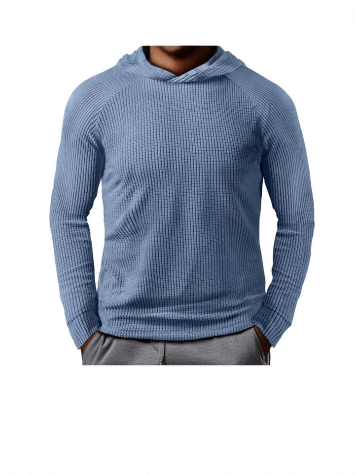 Men's casual hoodie in textured material Lune London