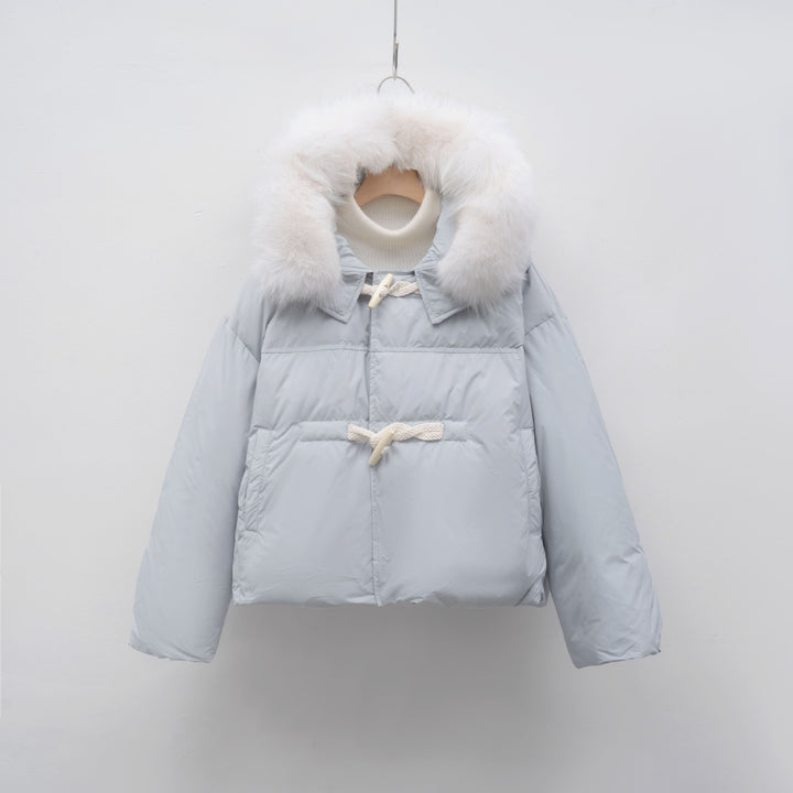 Trendy winter jacket for women with faux fur collar Lune London