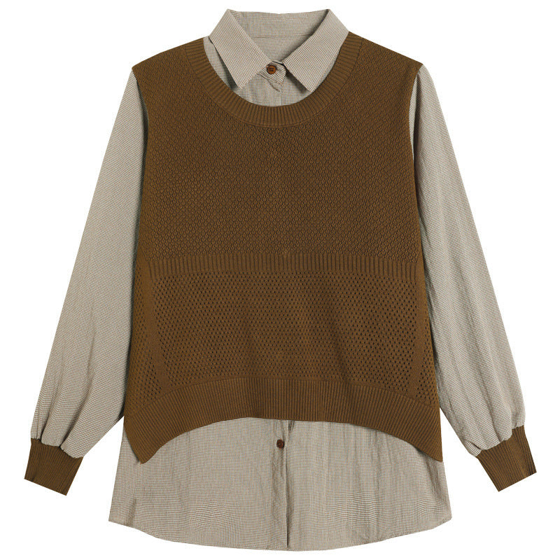 Pull en tricot pour femmes avec un look superposé unique et une texture fine Lune London