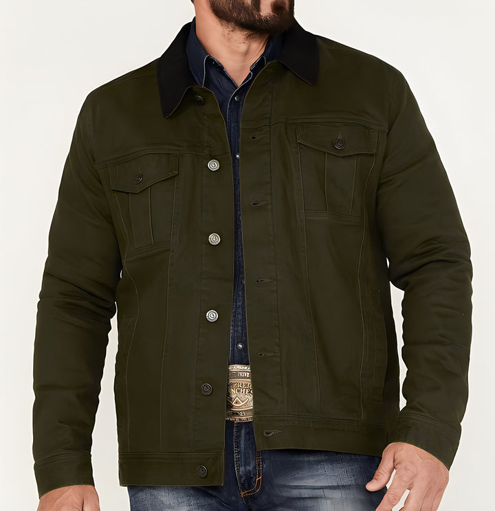 Classic style denim jacket for men with practical pockets Lune London