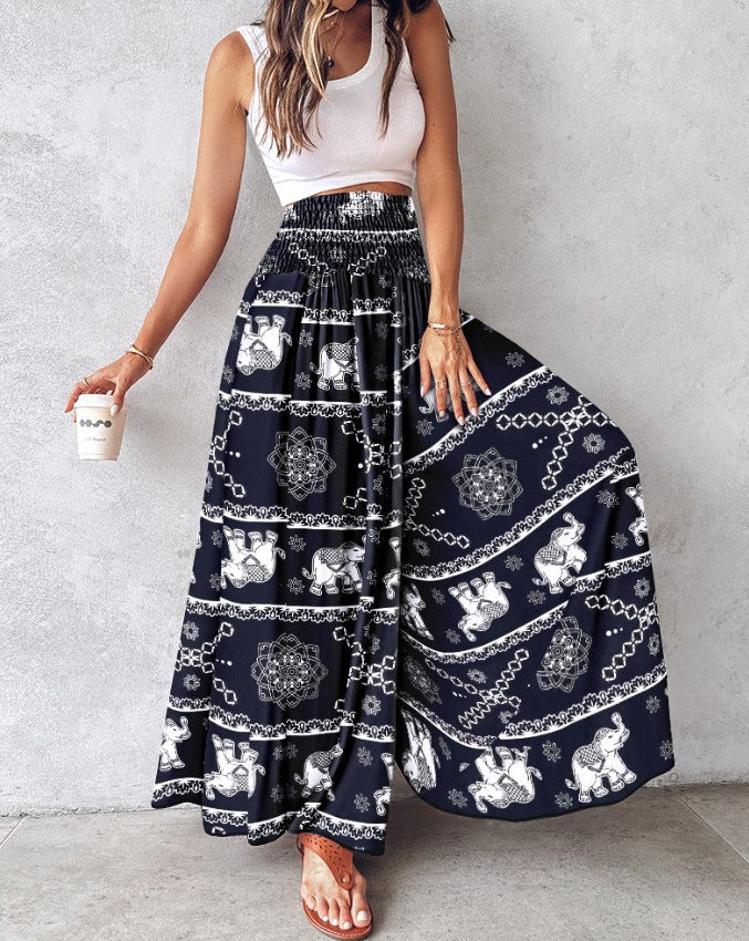 Chic and stylish women's Palazzo pants with tropical print