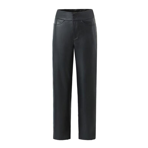 Faux leather pants for women with an elegant cut and charming details Lune London