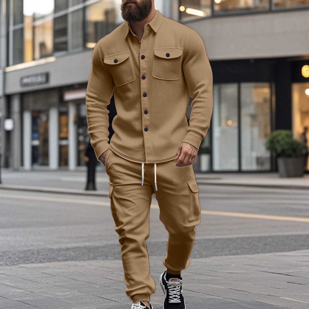 Men's cargo jogger suit with functional pockets Lune London