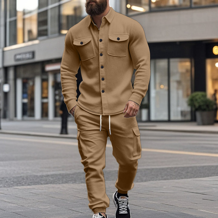 Men's cargo jogger suit with functional pockets Lune London