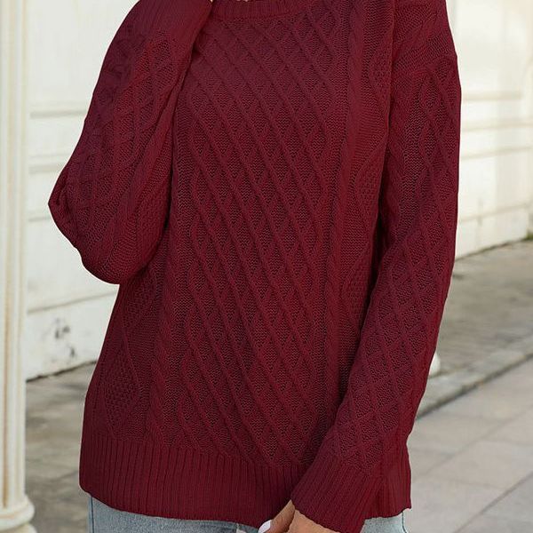 Pull en tricot pour femmes avec un motif en diamant saisissant Chic & Stil
