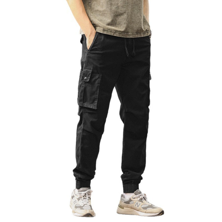 Pantalon cargo robuste pour hommes avec taille élastique et poches pratiques Lune London