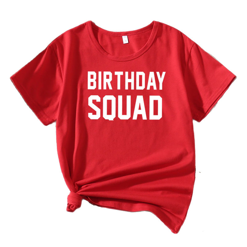 Ladies Graphic Birthday Squad T-Shirt Lune London