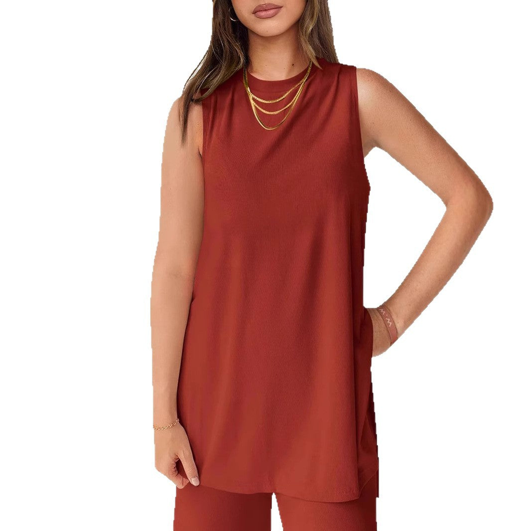 Ladies Casual Top and Wide Leg Pants Set Lune London