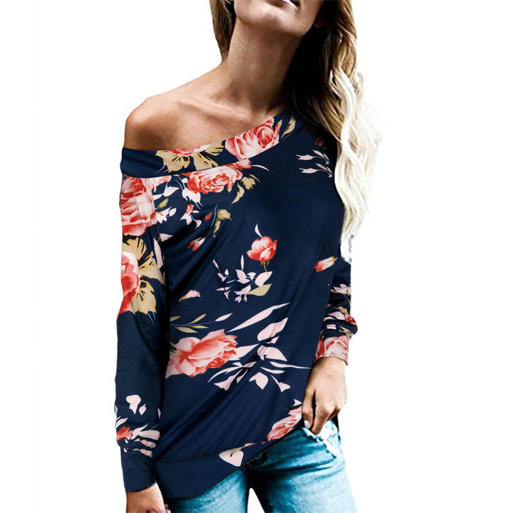 Women’s top with off-shoulder design and trendy leopard pattern Lune London