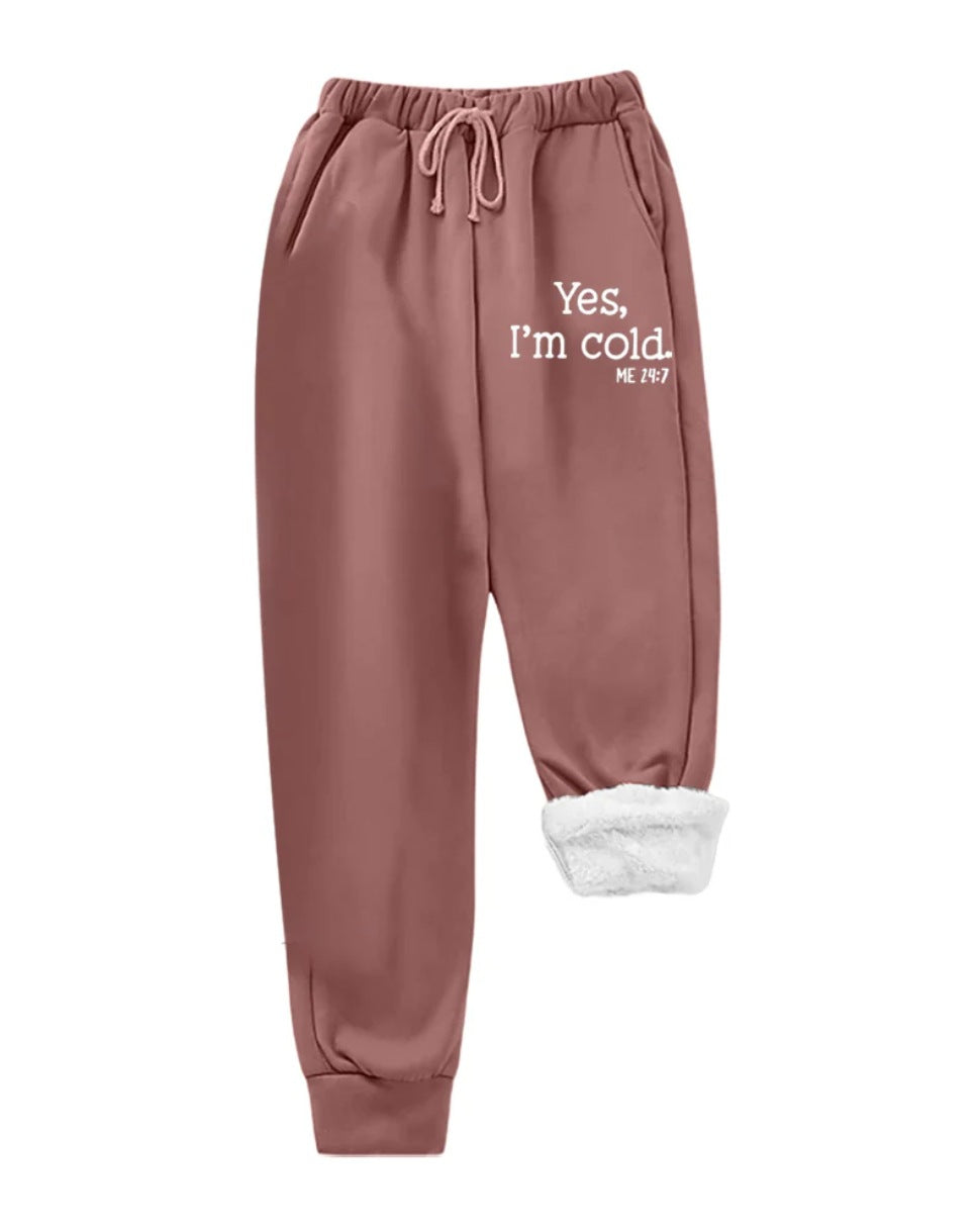 Pantalon de jogging pour femmes avec doublure intérieure en peluche Chic & Stil