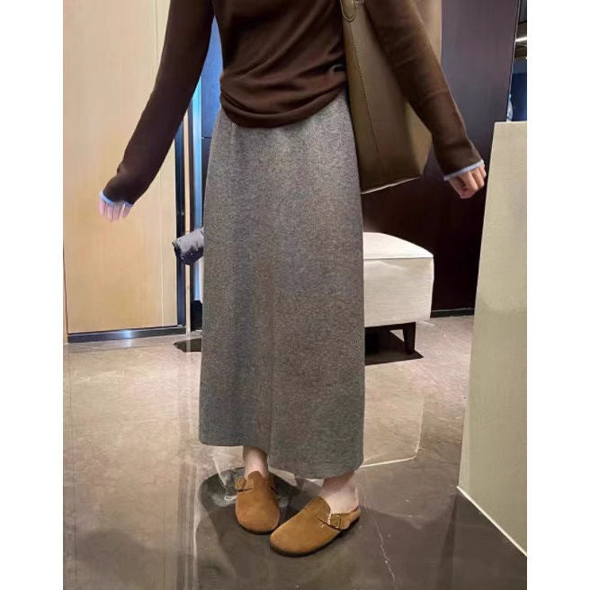Jupe midi pour femmes en tricot de la plus haute qualité avec une silhouette élégante Chic & Stil