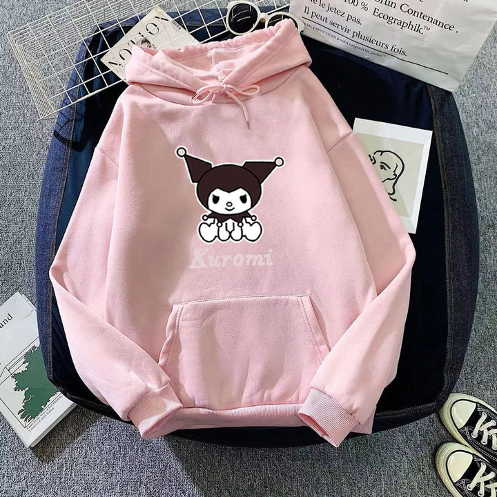 Women's hoodie with cute cow motif and high-quality fleece lining Chic & Stil