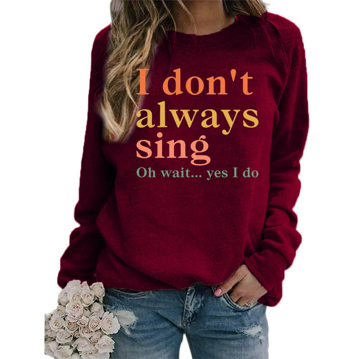 Sweat-shirt pour femmes avec slogan créatif et coupe confortable Chic & Stil
