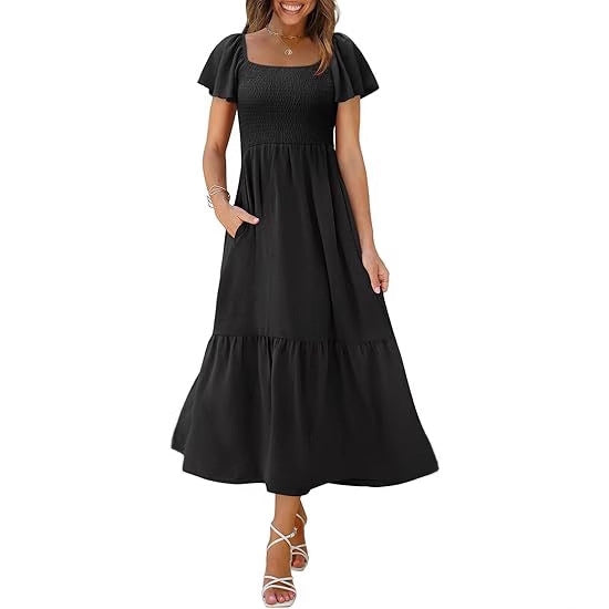 Maxi dress for women with thin straps and voluminous ruffles Lune London